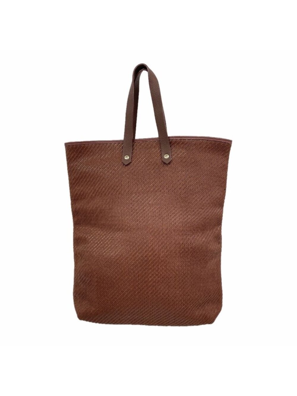 Hermes Tote Bag Amedabadiago Leather Brown Silver